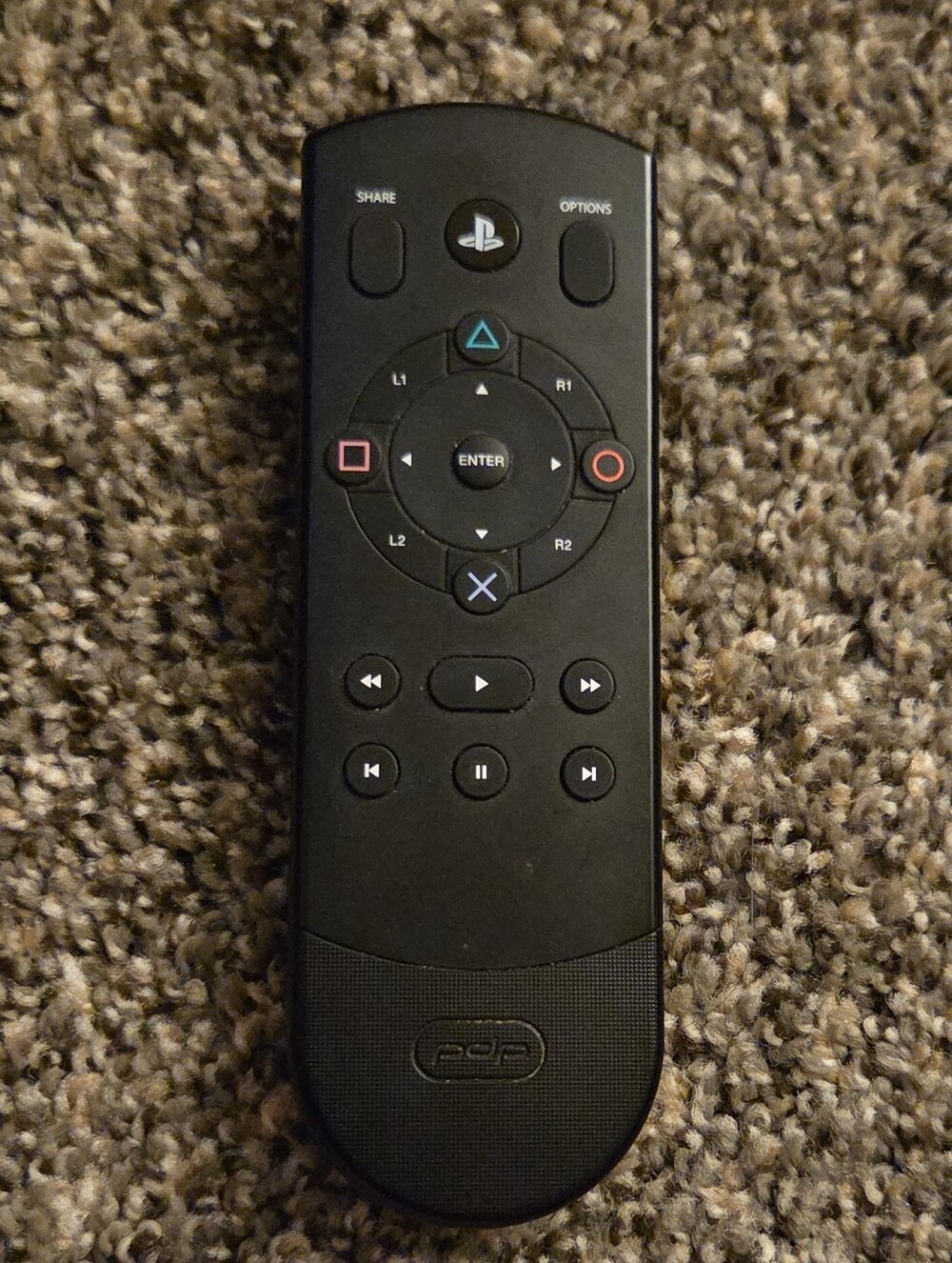 PDP Wireless Media Remote Control for Sony PlayStation 4 PS4 Black 049-009